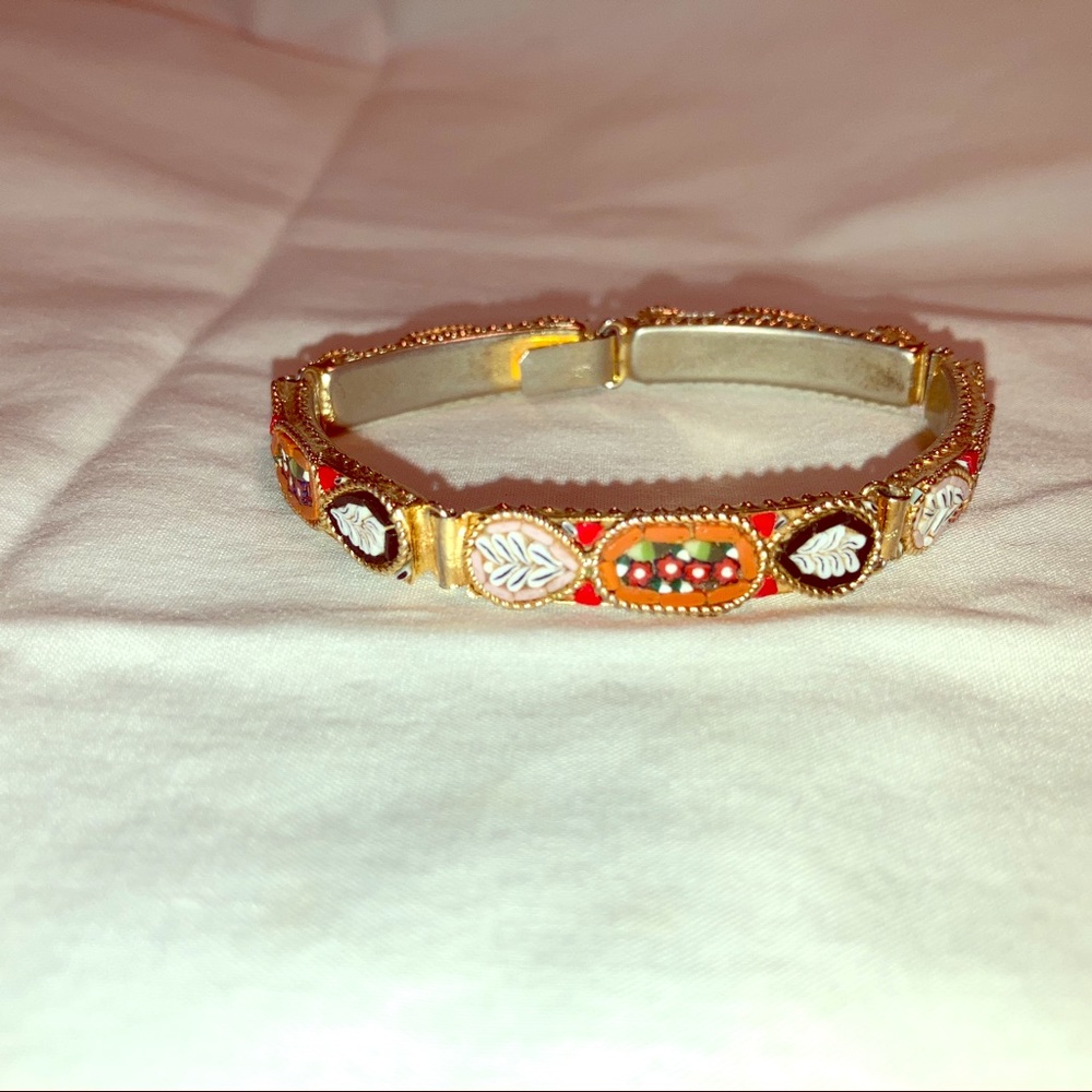 Woman’s vintage Italian 5 panel bracelet